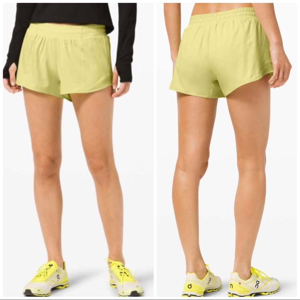 Lululemon Hotty Hot Shorts 4” Lemon Vibe, 6
